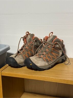 Keen Brown and Orange Hiking Boots
